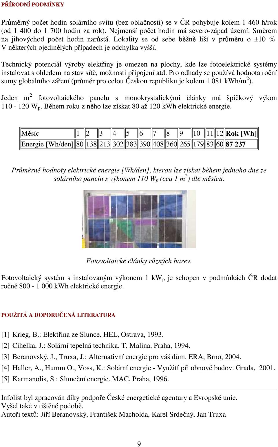 Technický potenciál výroby elektřiny je omezen na plochy, kde lze fotoelektrické systémy instalovat s ohledem na stav sítě, možnosti připojení atd.