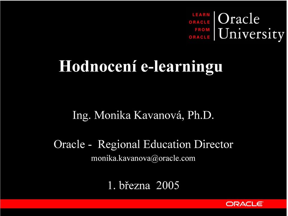 Oracle - Regional Education