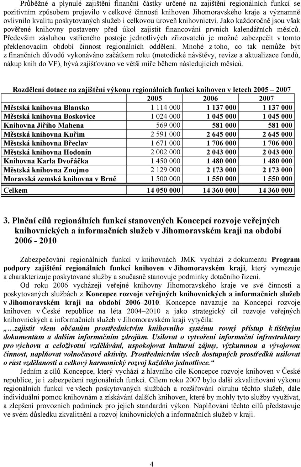 Především zásluhou vstřícného postoje jednotlivých zřizovatelů je možné zabezpečit v tomto překlenovacím období činnost regionálních oddělení.