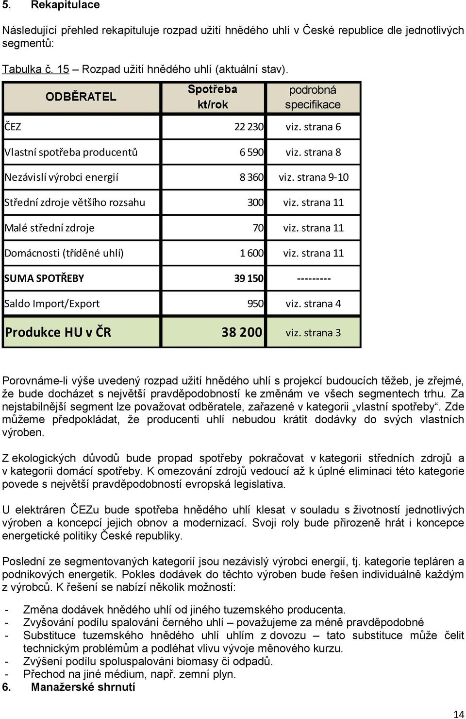 strana 9-10 Střední zdroje většího rozsahu 300 viz. strana 11 Malé střední zdroje 70 viz. strana 11 Domácnosti (tříděné uhlí) 1 600 viz.