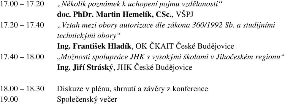 František Hladík, OK ČKAIT České Budějovice 17.40 18.