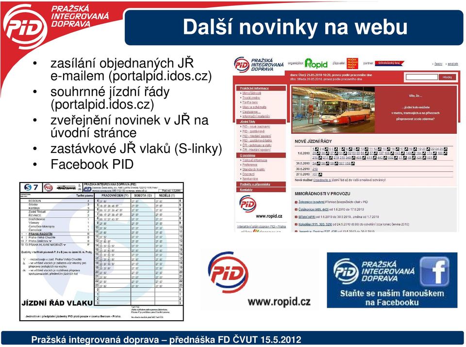 cz) zveřejnění novinek v JŘ na úvodní stránce