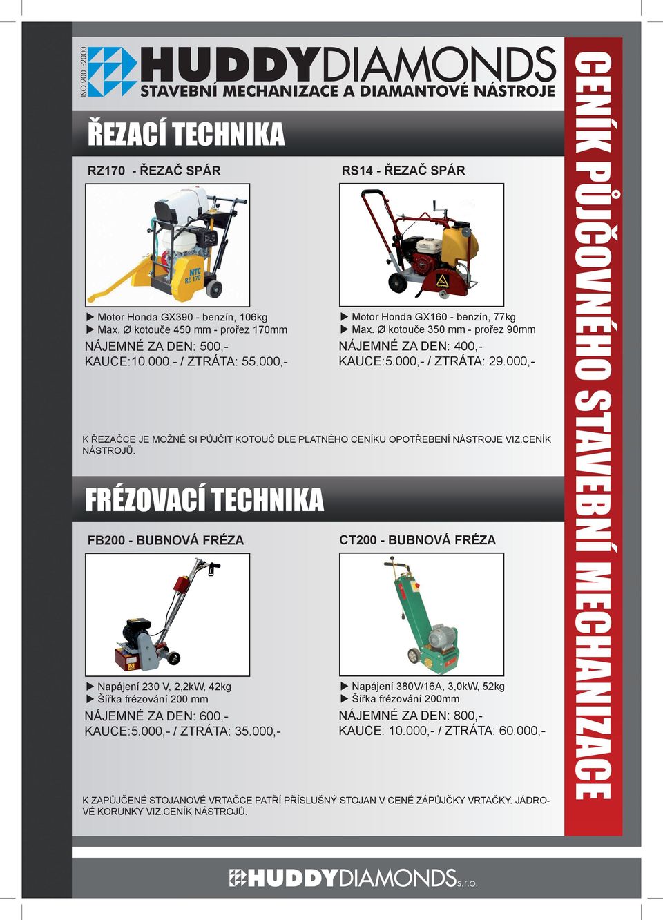 Ø kotouče 350 mm - prořez 90mm NÁJEMNÉ ZA DEN: 400,- KAUCE:5.000,- / ZTRÁTA: 29.000,- K ŘEZAČCE JE MOŽNÉ SI PŮJČIT KOTOUČ DLE PLATNÉHO CENÍKU OPOTŘEBENÍ NÁSTROJE VIZ.CENÍK NÁSTROJŮ.