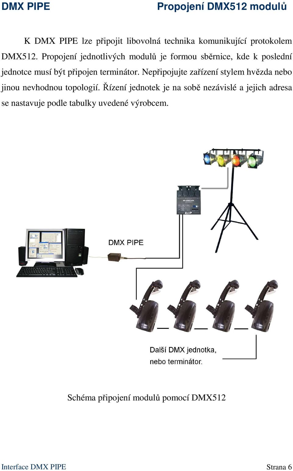 Nepřipojujte zařízení stylem hvězda nebo jinou nevhodnou topologií.