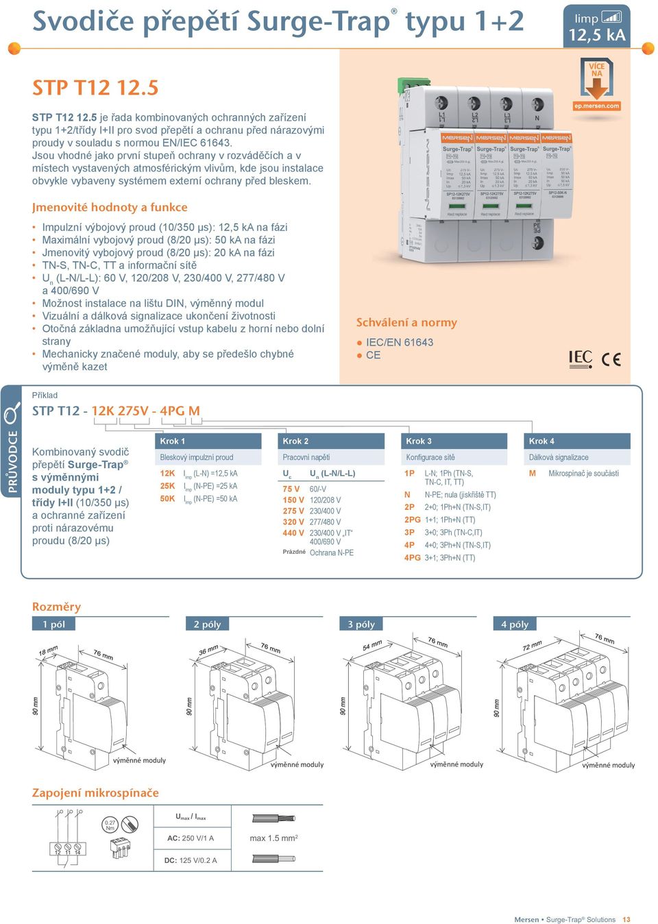 Jsou vhodné jako první stupeň ochrany v rozváděčích a v místech vystavených atmosférickým vlivům, kde jsou instalace obvykle vybaveny systémem externí ochrany před bleskem.