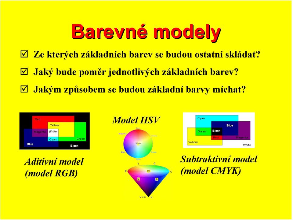 Jaký bude poměr jednotlivých základních barev?