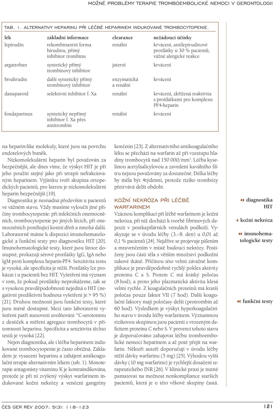 reakce argatroban syntetický přímý jaterní krvácení trombinový inhibitor bivalirudin další syntetický přímý enzymatická krvácení trombinový inhibitor a renální danaparoid selektivní inhibitor f.