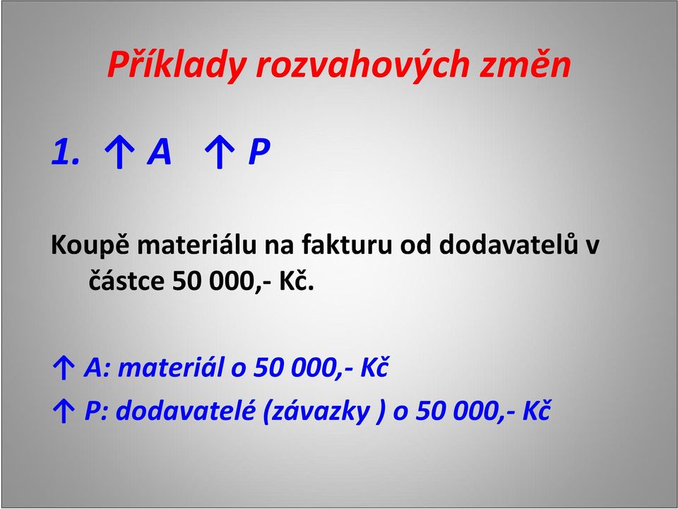 dodavatelů v částce 50000,- Kč.