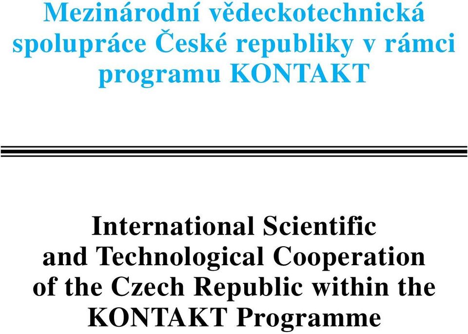 International Scientific and Technological