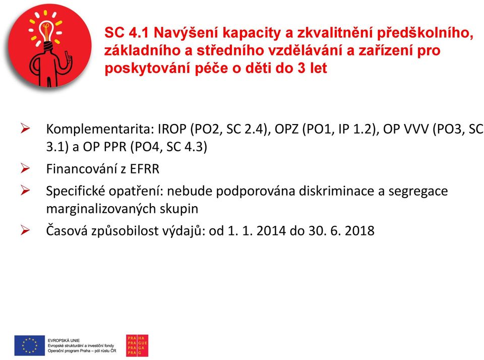 2), OP VVV (PO3, SC 3.1) a OP PPR (PO4, SC 4.