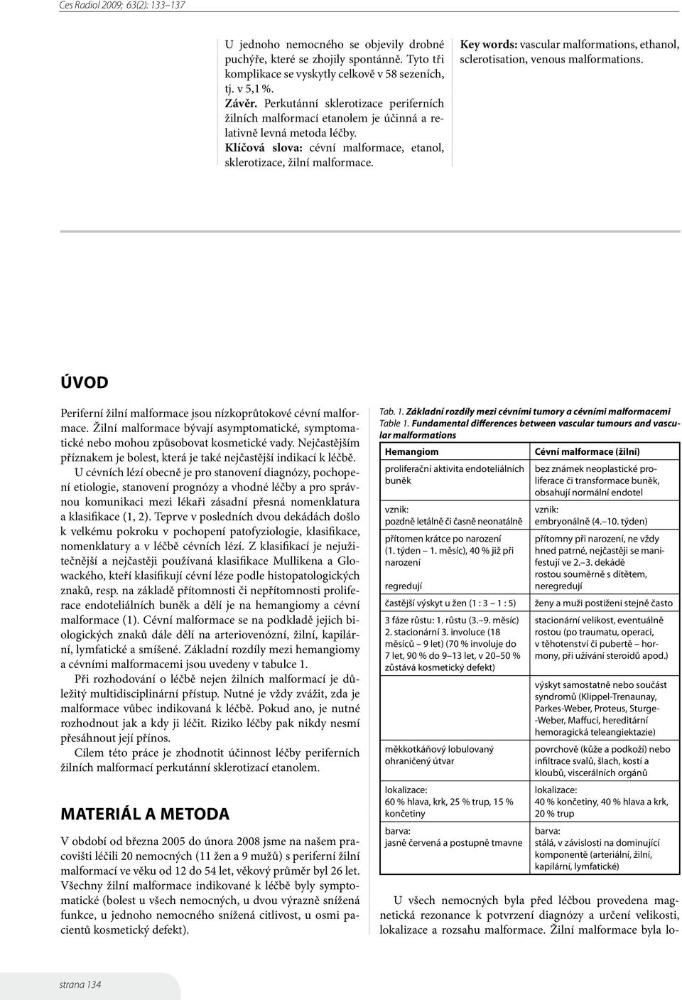 Černá M, Köcher M, Justová E, Zálešák B, Utíkal P, Kozák J, Dráč P, Thomas  RP. Léčba periferních žilních malformací absolutním etanolem - PDF Free  Download