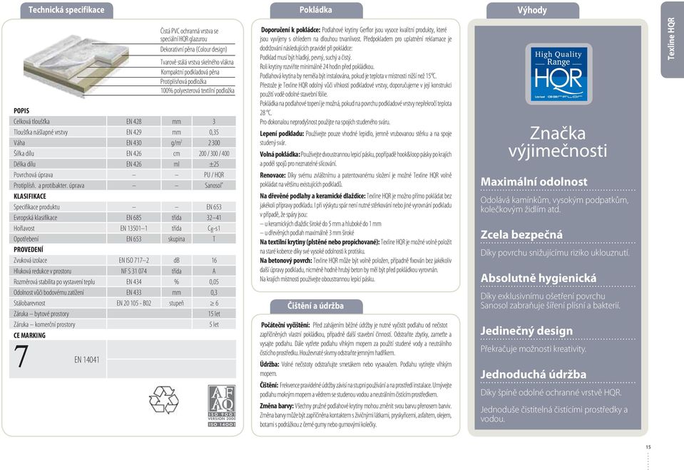Povrchová úprava PU / HQR Protiplísň. a protibakter.