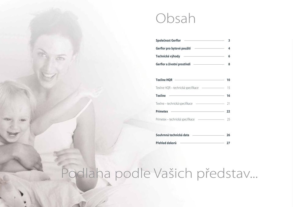 Texline 16 Texline technická specifikace 21 Primetex 22 Primetex technická