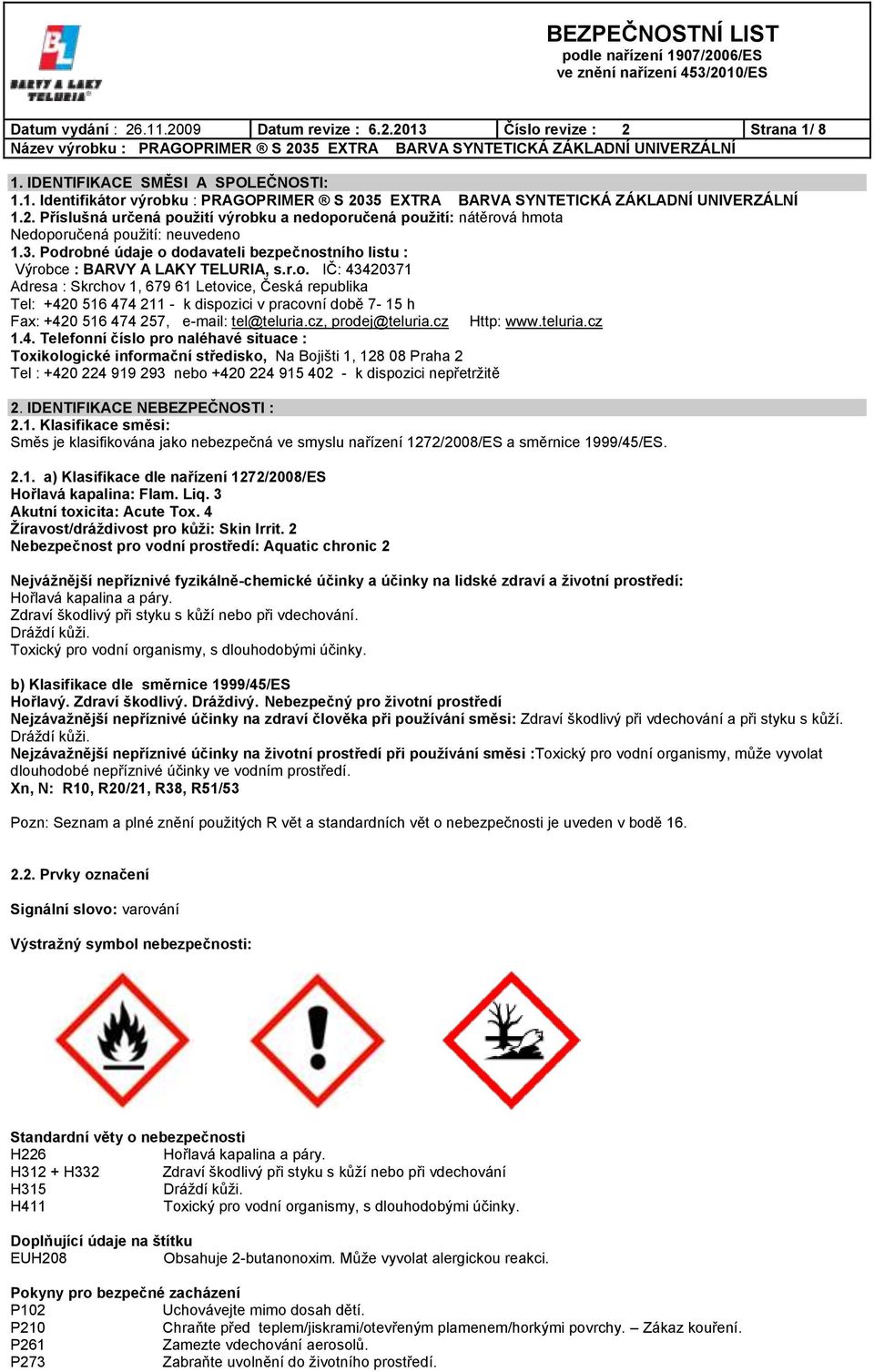 cz, prodej@teluria.cz Http: www.teluria.cz 1.4.