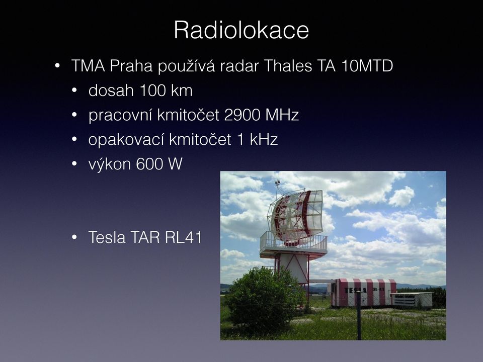 pracovní kmitočet 2900 MHz