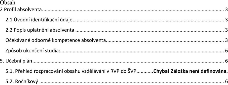 .. 6 5. Učební plán... 6 5.. Přehled rozpracování obsahu vzdělávání v RVP do ŠVP.