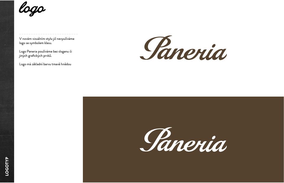 Logo Paneria používáme bez sloganu či