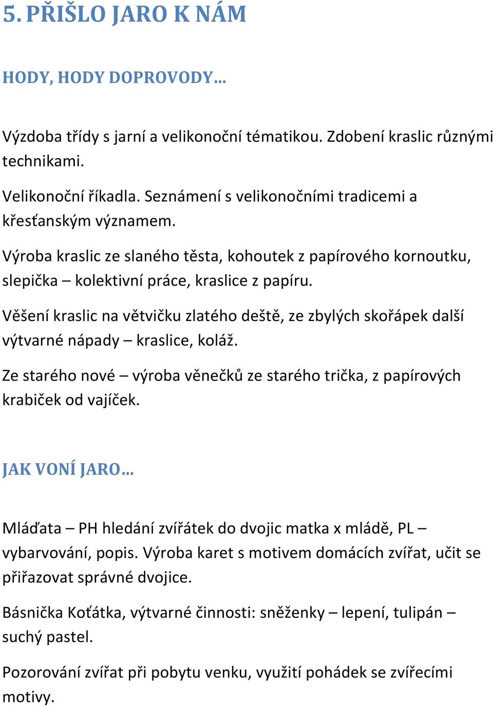 Věšení kraslic na větvičku zlatého deště, ze zbylých skořápek další výtvarné nápady kraslice, koláž. Ze starého nové výroba věnečků ze starého trička, z papírových krabiček od vajíček.