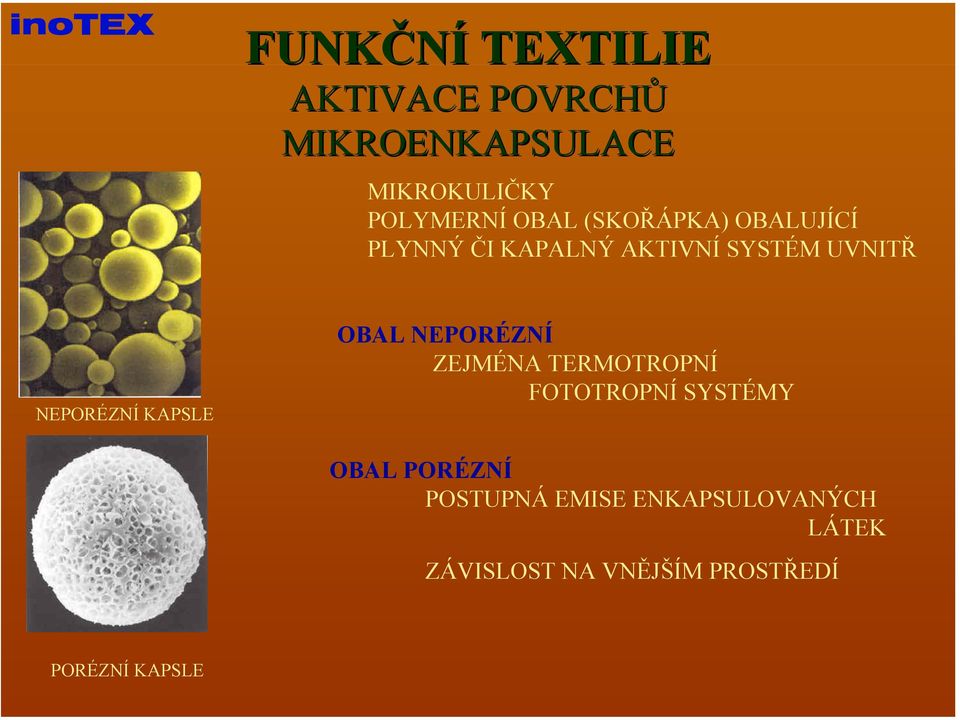 NEPORÉZNÍ ZEJMÉNA TERMOTROPNÍ FOTOTROPNÍ SYSTÉMY OBAL PORÉZNÍ POSTUPNÁ