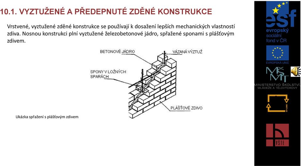 vlastností zdiva.