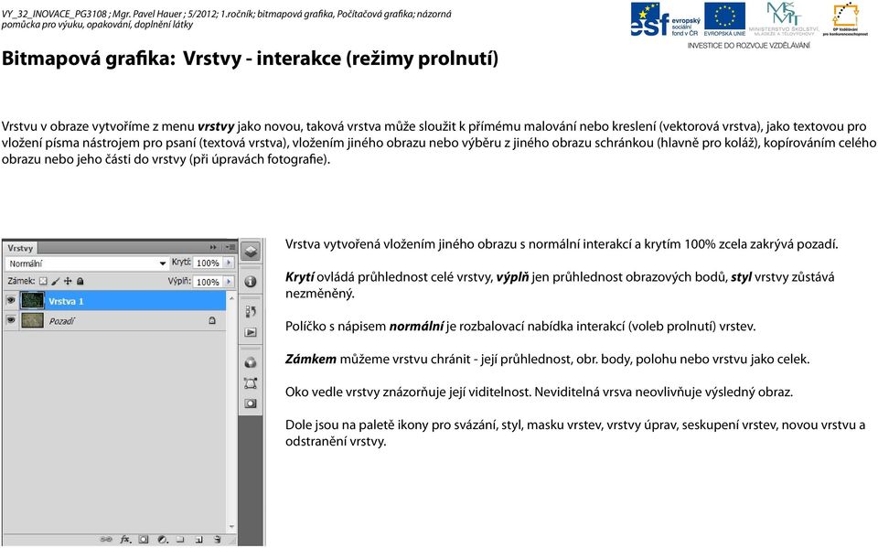 jako novou, taková vrstva může sloužit k přímému malování nebo kreslení (vektorová vrstva), jako textovou pro vložení písma nástrojem pro psaní (textová vrstva), vložením jiného obrazu nebo výběru z