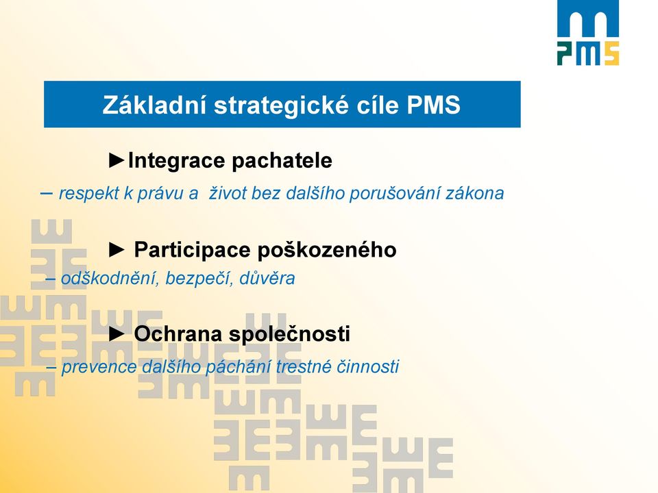 Participace poškozeného odškodnění, bezpečí, důvěra