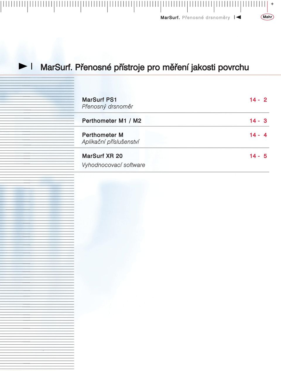 MarSurf PS1 14-2 Přenosný drsnoměr Perthometer M1