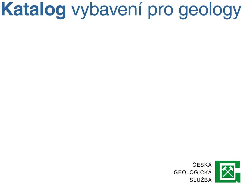 Katalog vybavení pro geology - PDF Stažení zdarma