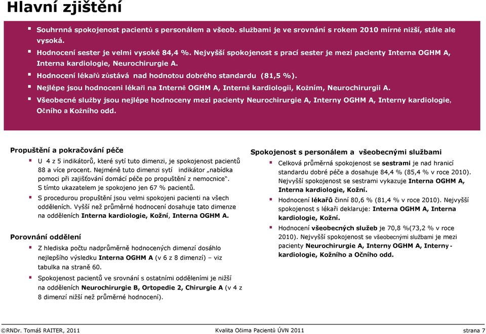 Nejlépe jsou hodnoceni lékaři na Interně OGHM A, Interně kardiologii, Kožním, Neurochirurgii A.