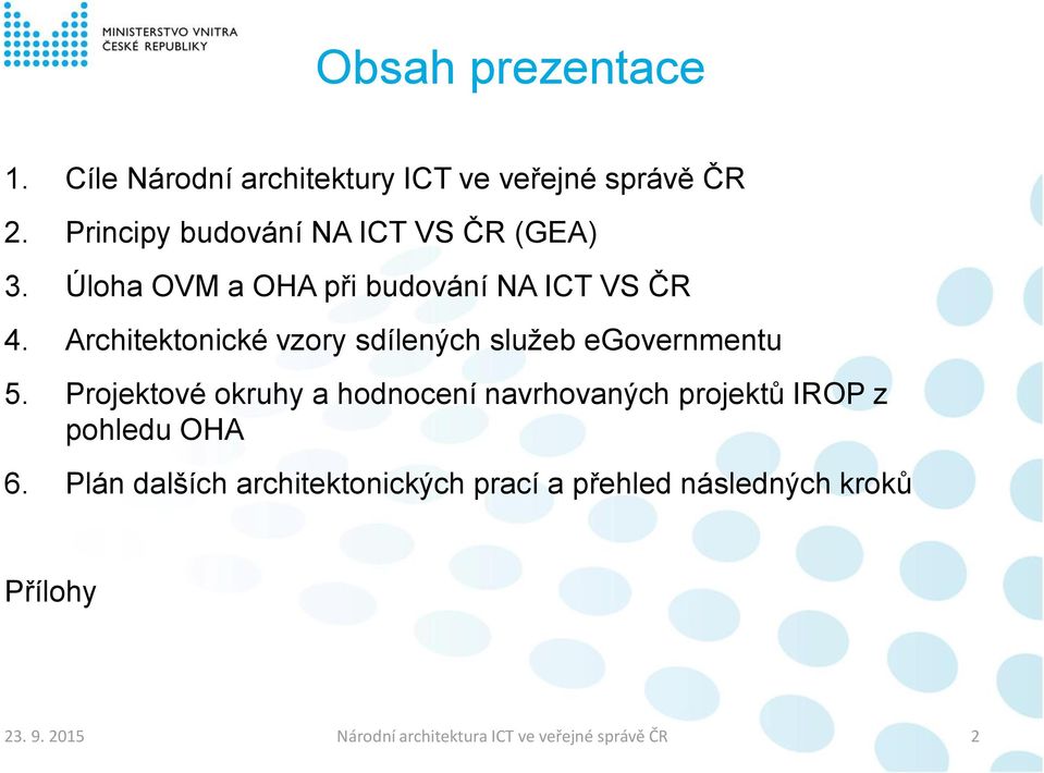 Architektonické vzory sdílených služeb egovernmentu 5.