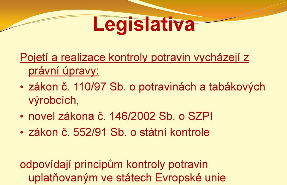 o potravinách a tabákových výrobcích, novel zákona č. 146/2002 Sb.