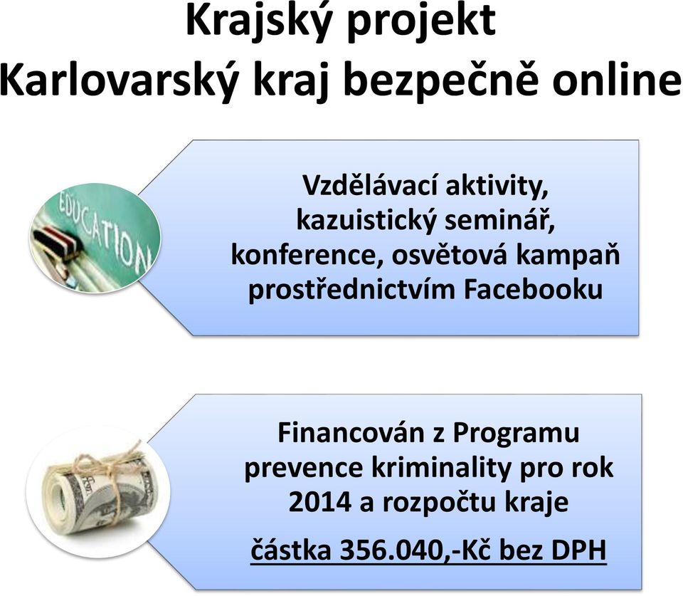 prostřednictvím Facebooku Financován z Programu prevence