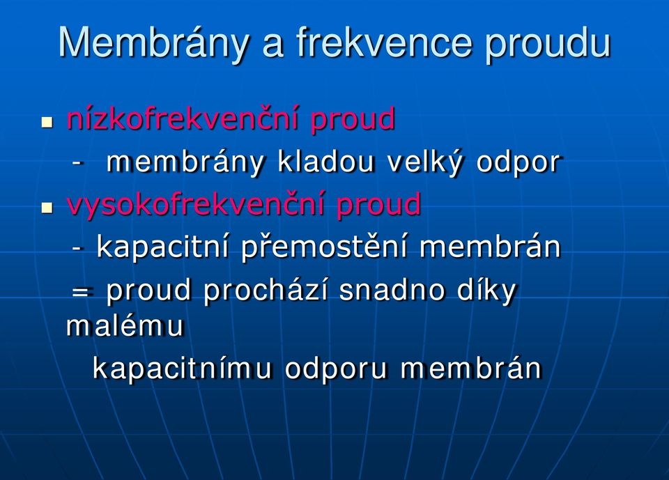 vysokofrekvenční proud - kapacitní přemostění