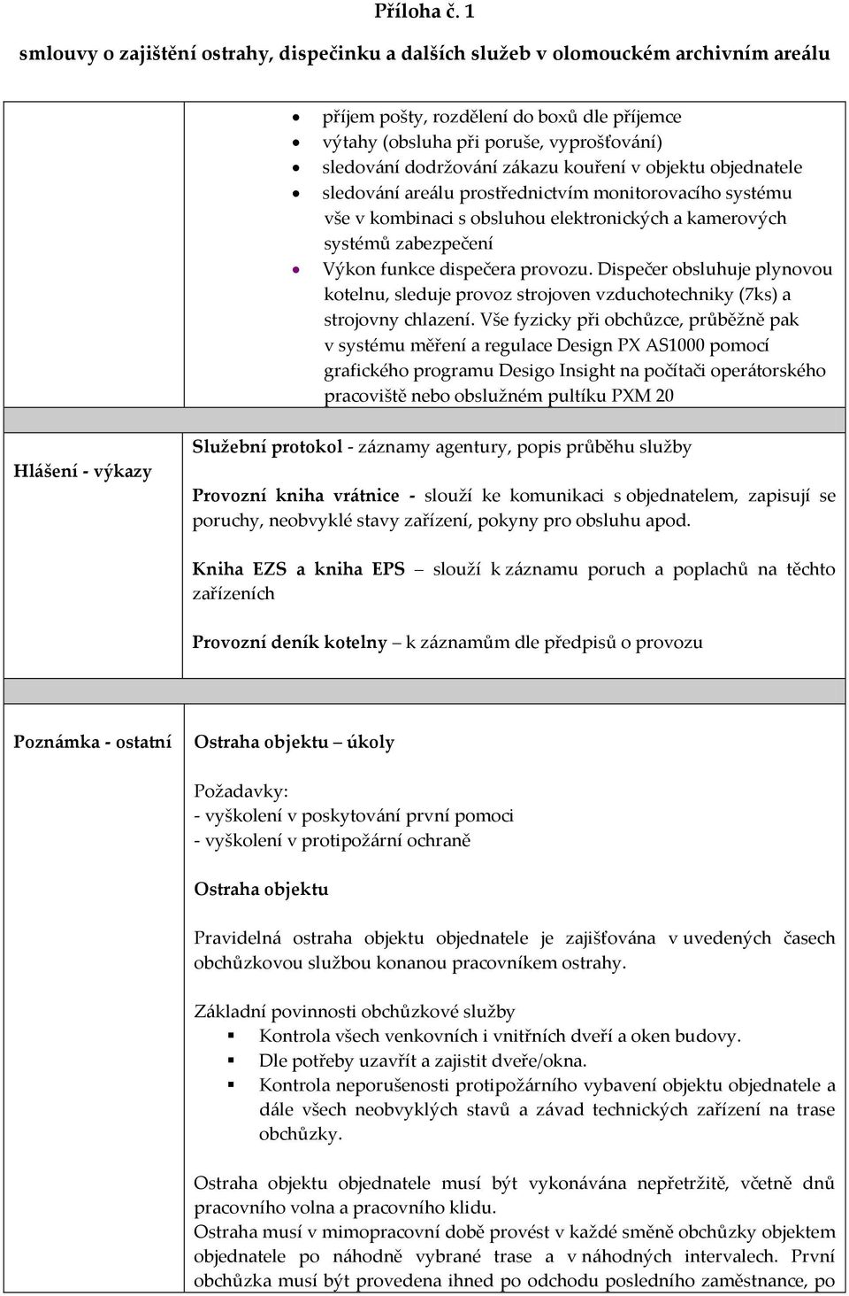 Dispečer obsluhuje plynovou kotelnu, sleduje provoz strojoven vzduchotechniky (7ks) a strojovny chlazení.