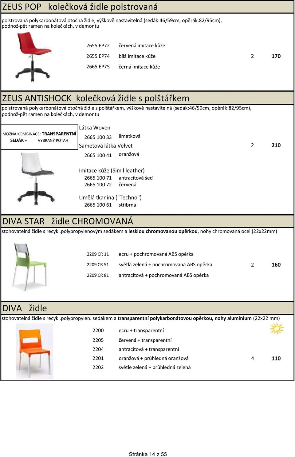 (sedák:46/59cm, opěrák:82/95cm), podnož-pět ramen na kolečkách, v demontu MOŽNÁ KOMBINACE: TRANSPARENTNÍ SEDÁK + VYBRANÝ POTAH Látka Woven 2665 100 33 limetková Sametová látka Velvet 2 210 2665 100