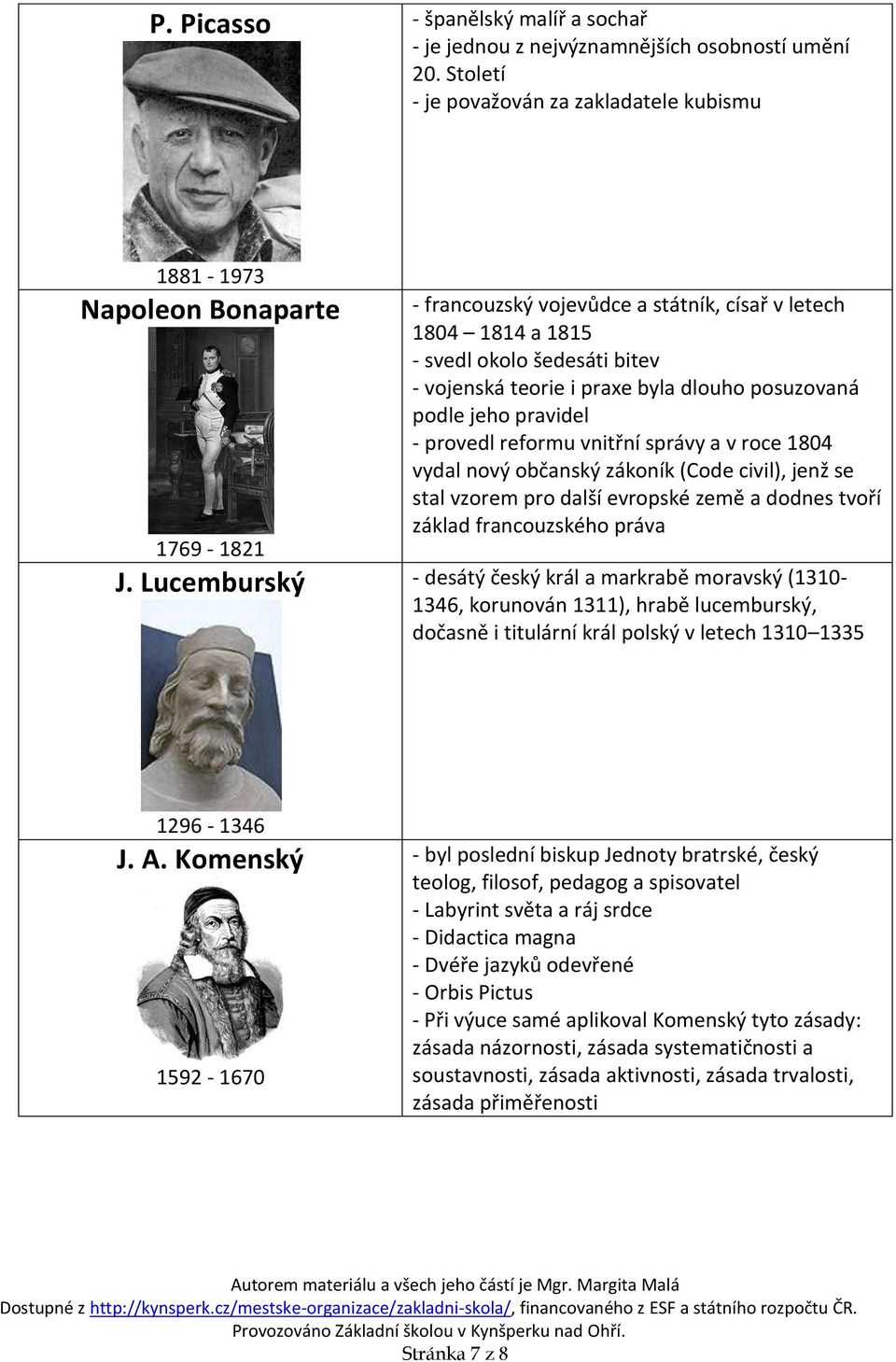 vnitřní správy a v roce 1804 vydal nový občanský zákoník (Code civil), jenž se stal vzorem pro další evropské země a dodnes tvoří základ francouzského práva - desátý český král a markrabě moravský