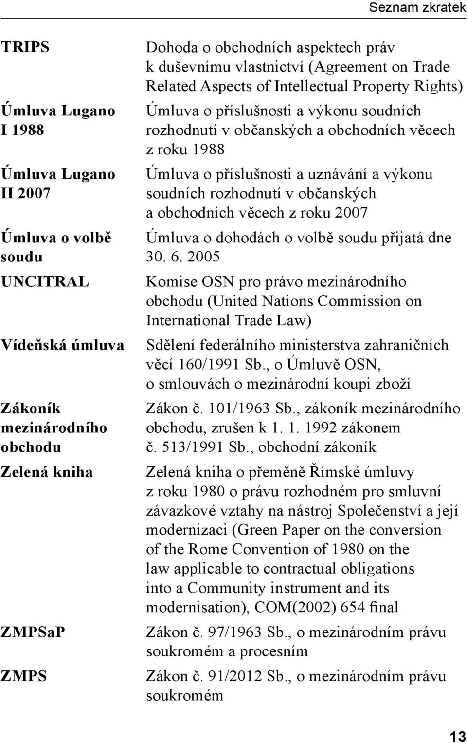 příslušnosti a uznávání a výkonu soudních rozhodnutí v občanských a obchodních věcech z roku 2007 Úmluva o dohodách o volbě soudu přijatá dne 30. 6.