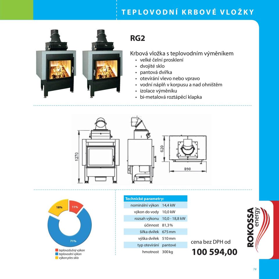 nominální výkon 14,4 kw výkon do vody 10,0 kw rozsah výkonu 10,0-18,8 kw účinnost