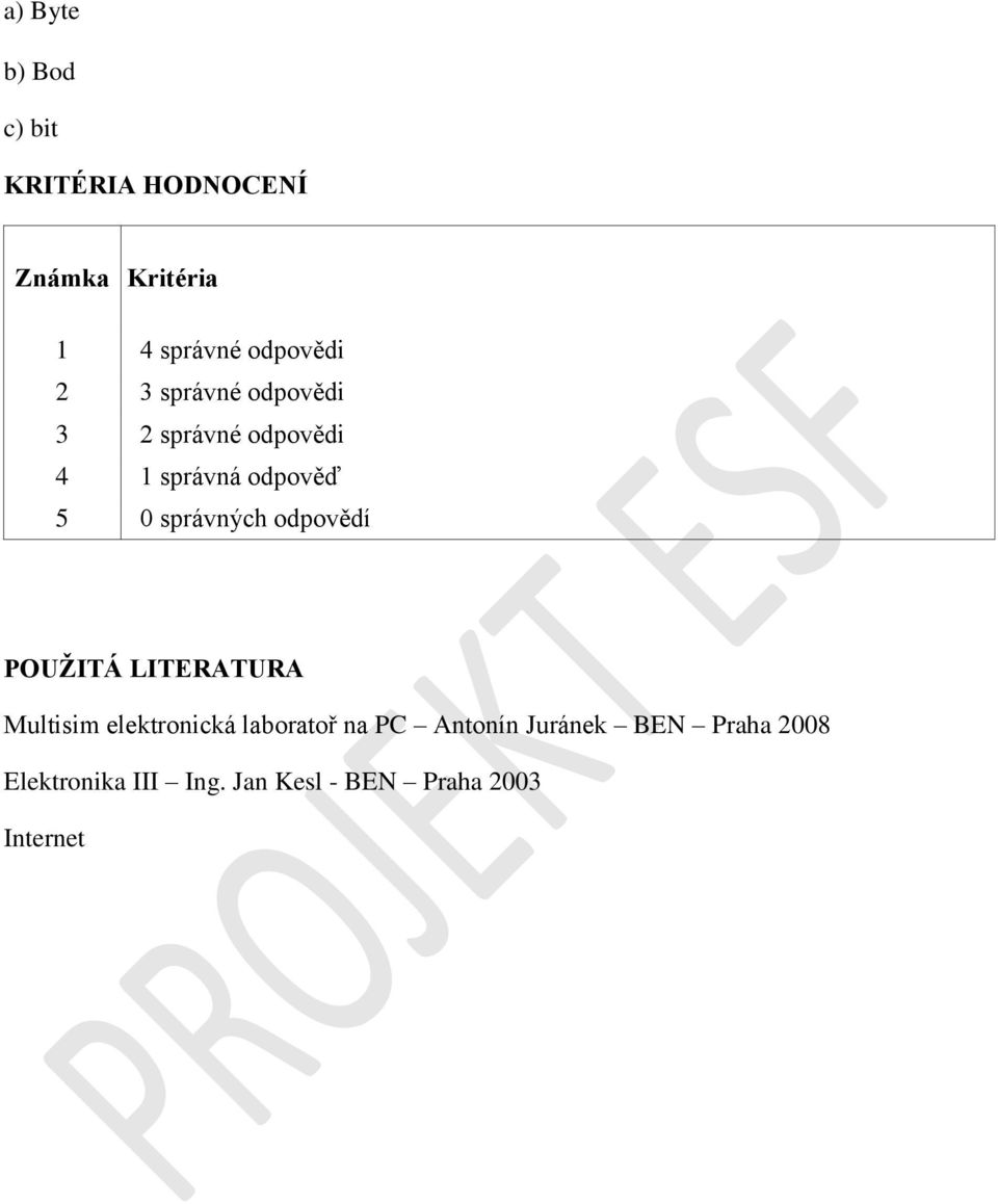 odpovědí POUŽITÁ LITERTUR Multisim elektronická laboratoř na PC ntonín