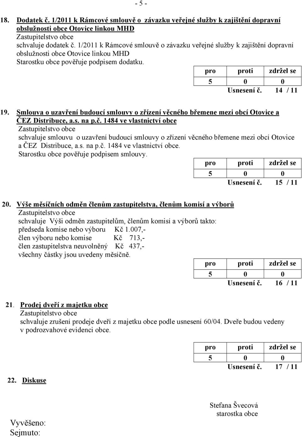 Smlouva o uzavření budoucí smlouvy o zřízení věcného břemene mezi obcí Otovice a ČEZ Distribuce, a.s. na p.č.