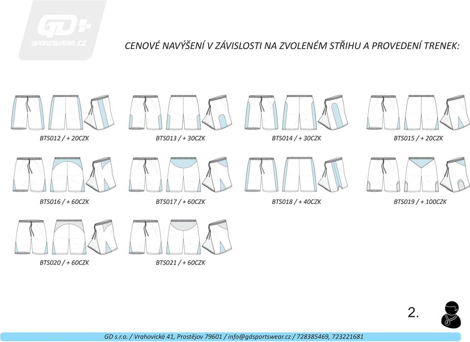 BTS015 / + 20CZK BTS016 / + 60CZK BTS017 / + 60CZK BTS018 /