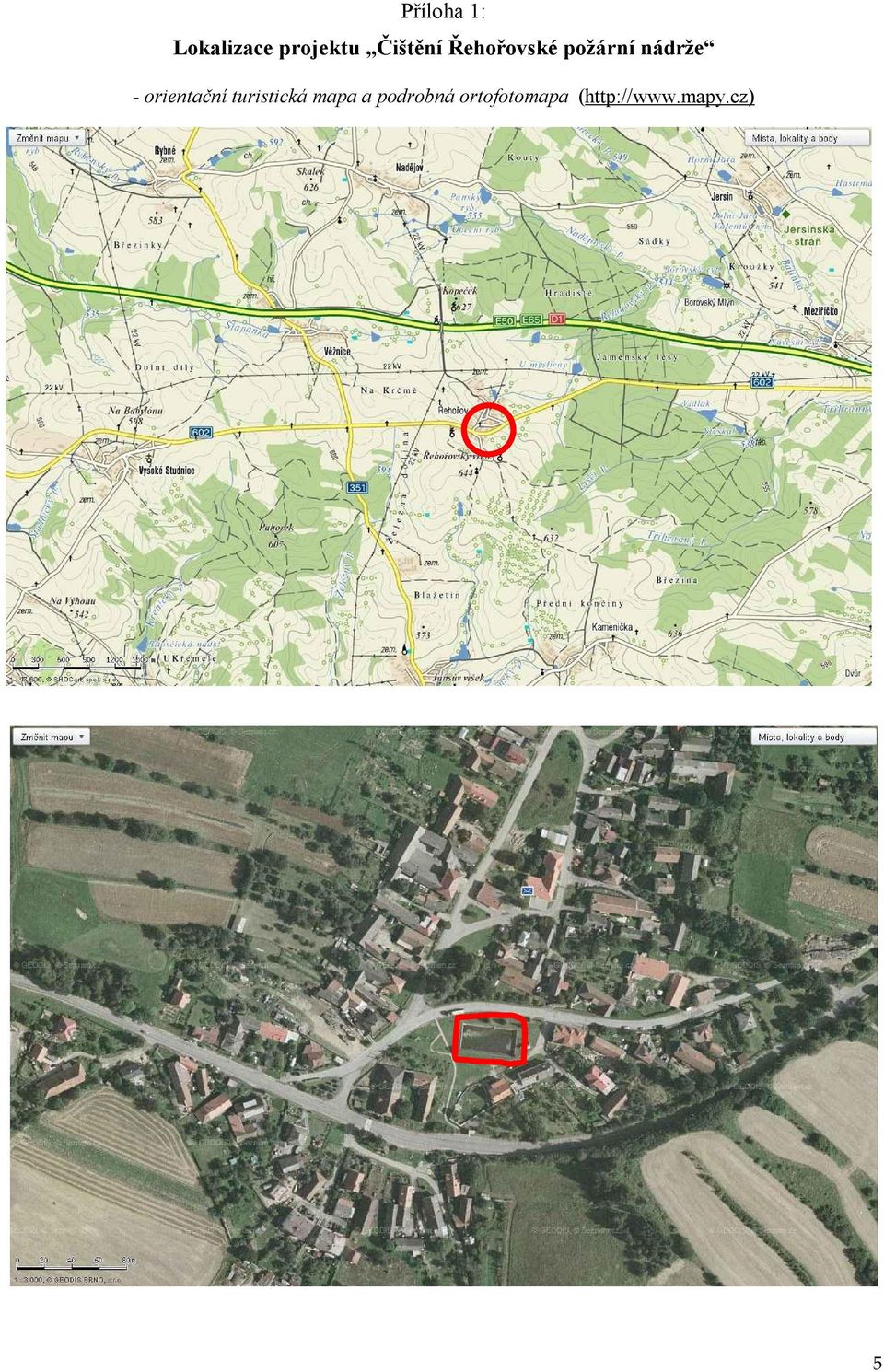 - orientační turistická mapa a