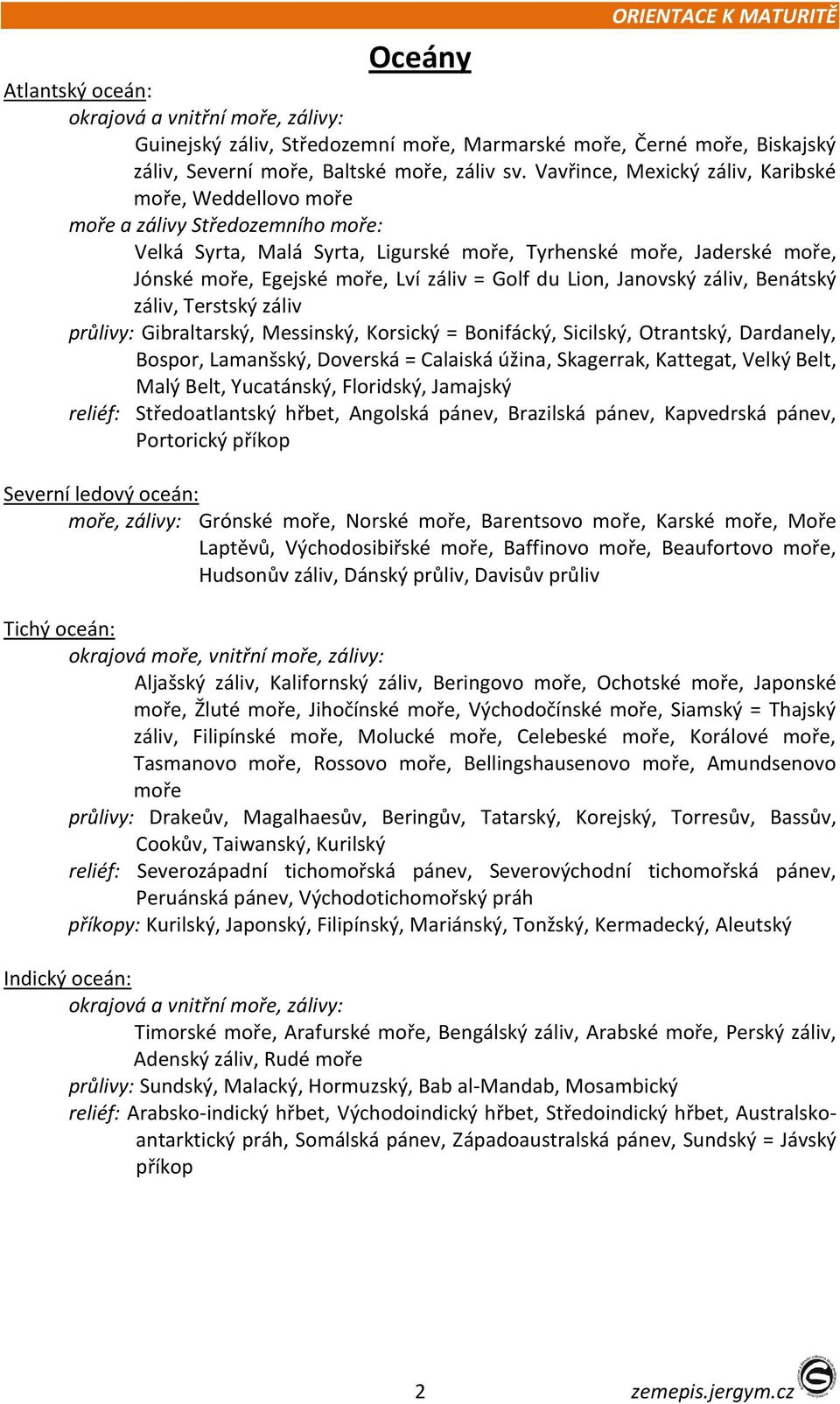 ORIENTACE K MATURITĚ - PDF Stažení zdarma