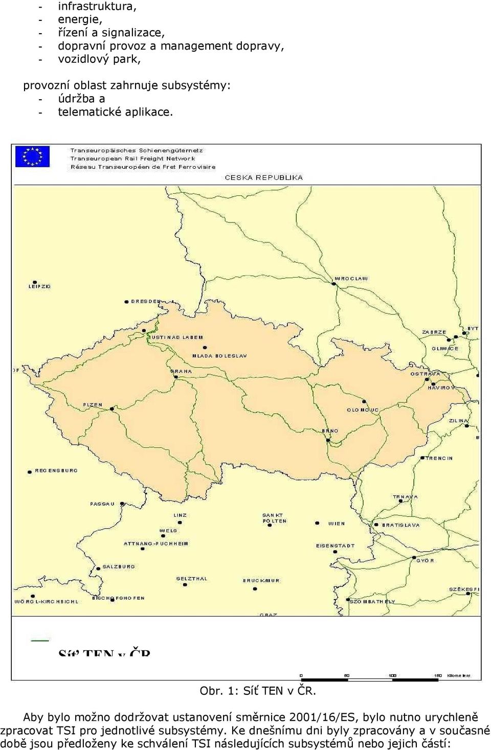 Aby bylo možno dodržovat ustanovení směrnice 2001/16/ES, bylo nutno urychleně zpracovat TSI pro jednotlivé