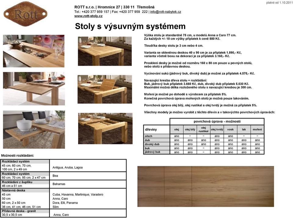 Varianta se skleněnou deskou 40 x 90 cm je za příplatek 1.890,- Kč, varianta včetně boxu na dekoraci je za příplatek 3.160,- Kč.