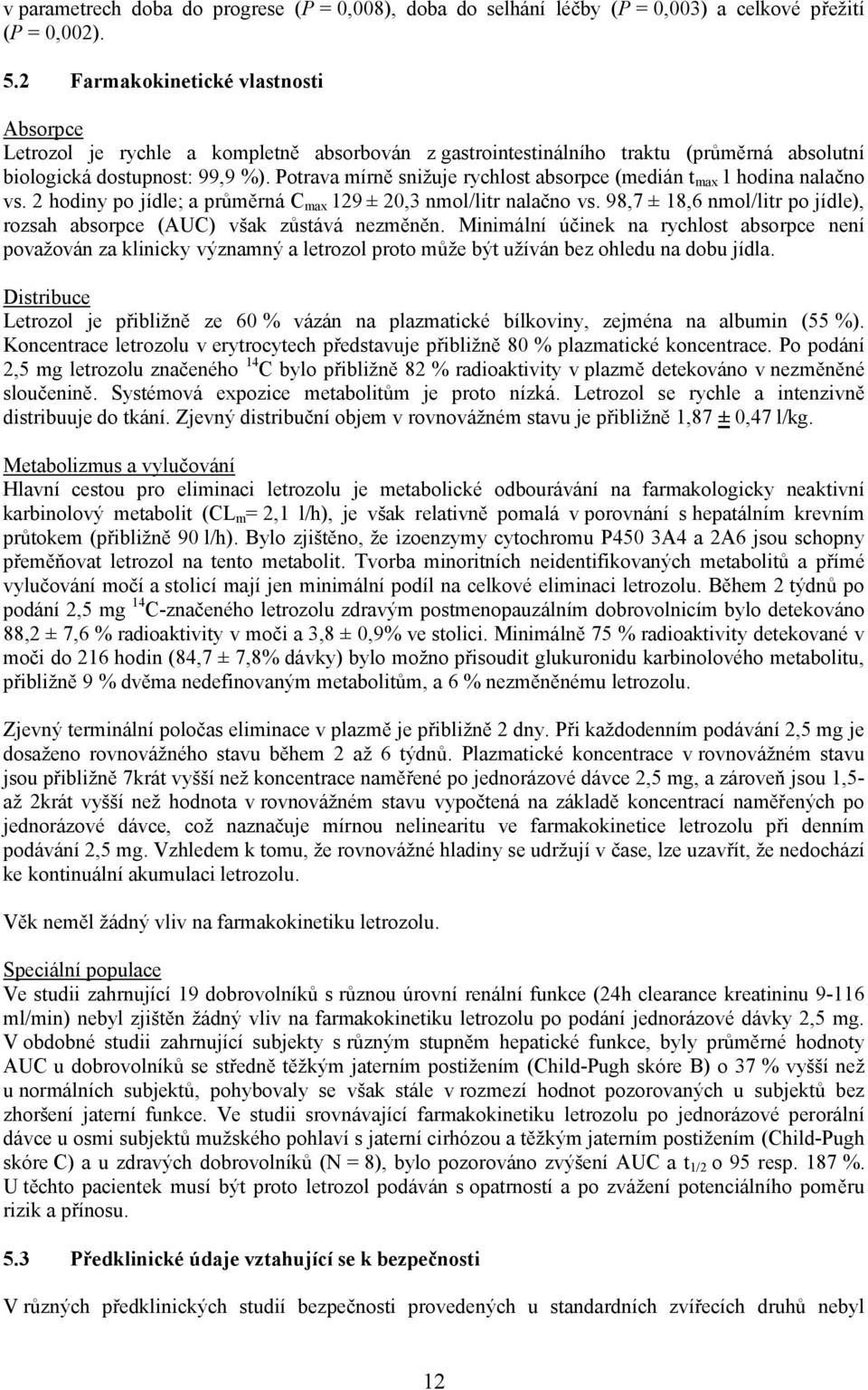 Potrava mírně snižuje rychlost absorpce (medián t max 1 hodina nalačno vs. 2 hodiny po jídle; a průměrná C max 129 ± 20,3 nmol/litr nalačno vs.