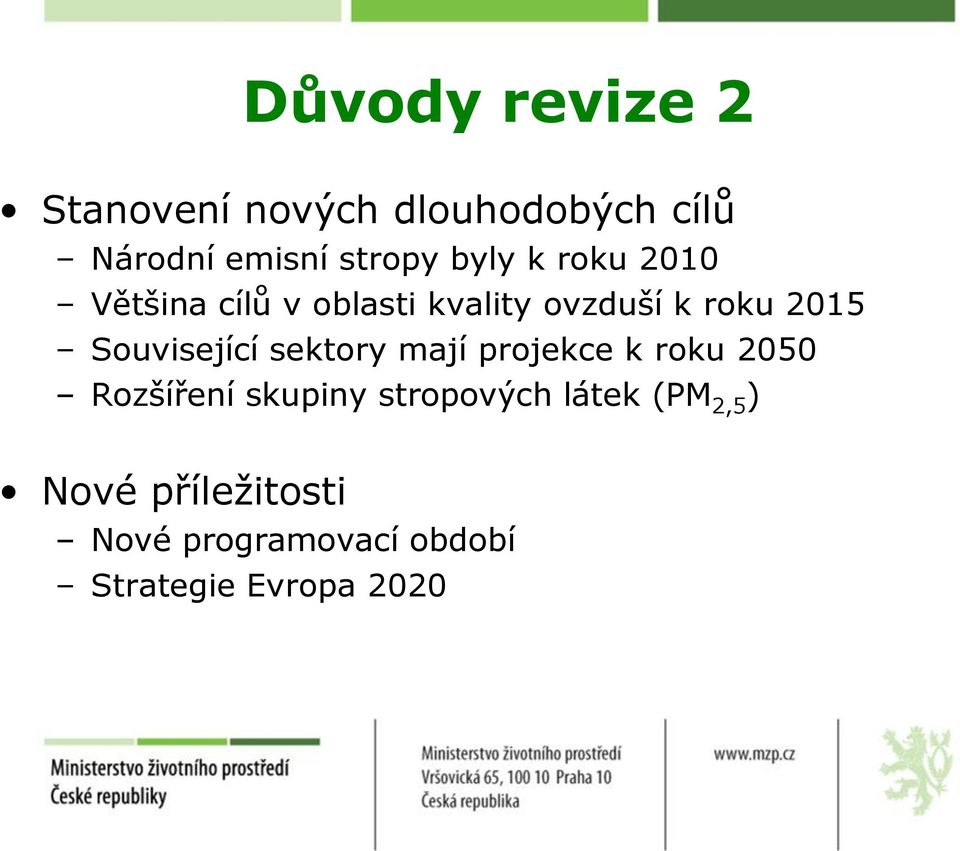 Související sektory mají projekce k roku 2050 Rozšíření skupiny