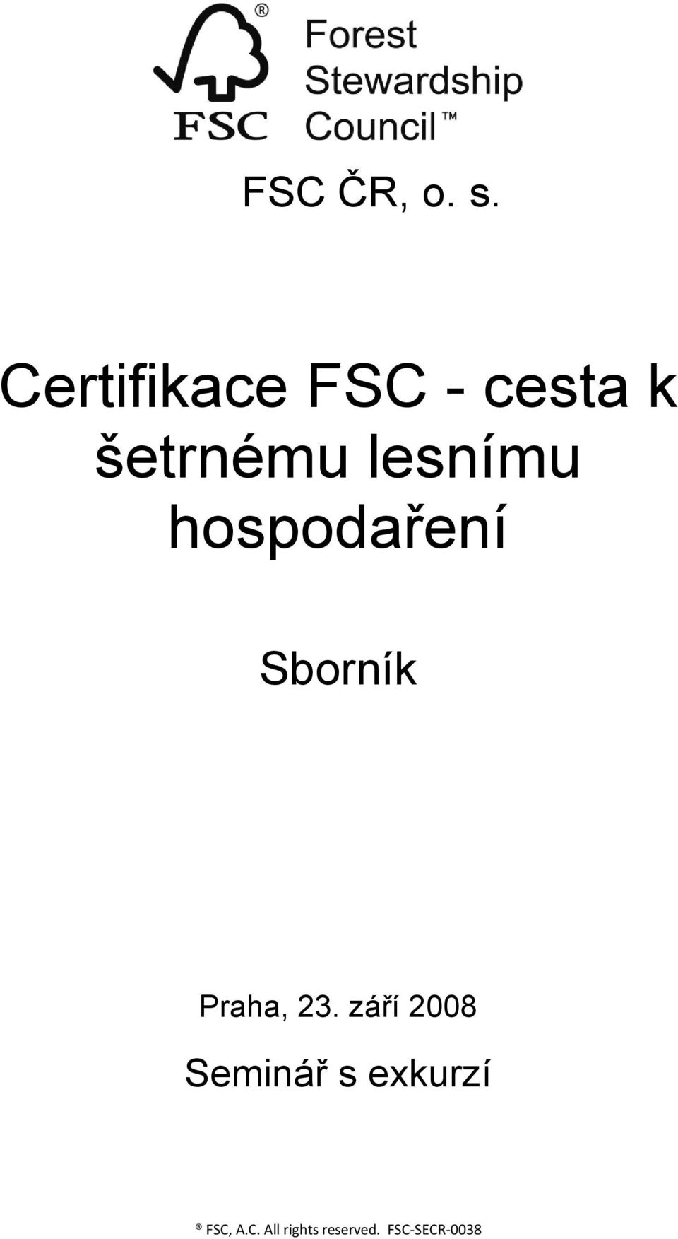 lesnímu hospodaření Sborník Praha, 23.