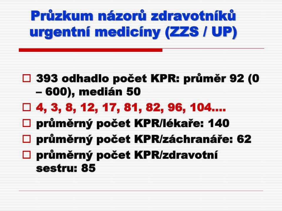 průměrný počet KPR/lékaře: 140 průměrný počet
