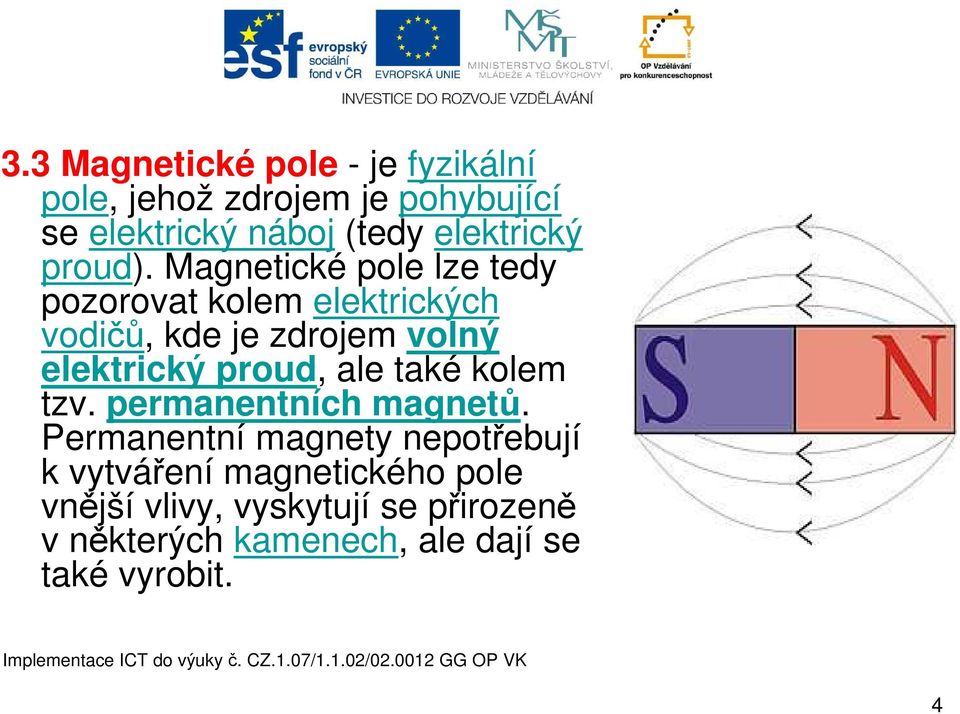 Magnetické pole lze tedy pozorovat kolem elektrických vodičů, kde je zdrojem volný elektrický proud,